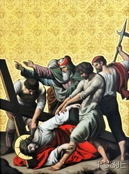 Neuvième station : Jésus tombe pour la troisième fois
