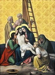 Treizième station : Le corps de Jésus est détaché de la croix