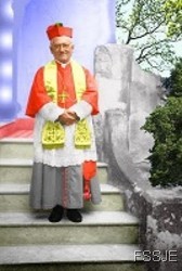 Dom Carlos Duarte Costa revêtu de la soutane grise pour se distinguer du clergé catholique romain, à la suite d’un jugement de la Cour demandé par l’Église romaine.
